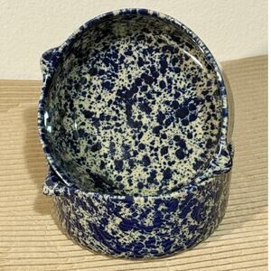 2 Bennington Potters Agate Blue Lugged Soup Bowls, like new in perfect condition